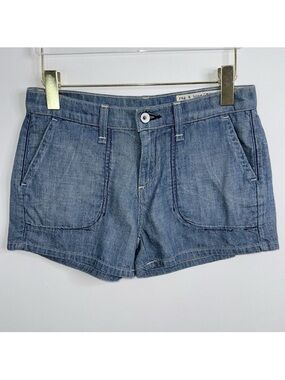 rag & bone Shorts Women's Sz 25 Light Blue Chambray Y2K 2000's Made in USA NWT